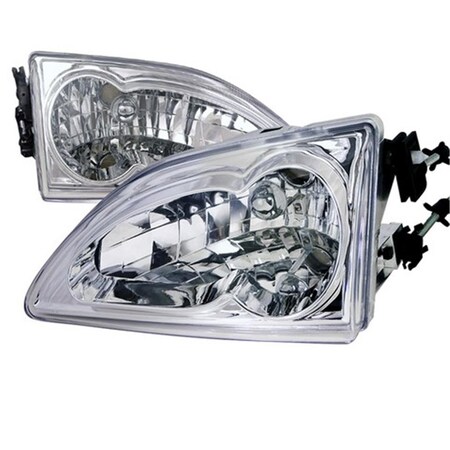 Overtime Housing Headlights for 94 to 98 Ford Mustang- Chrome - 7 x 15 x 16 in. OV3206927